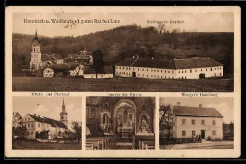 AK Wilhering, Dörnbach, Wengers Handlung, Kirche und Pfarrhof, Inneres der Kirche