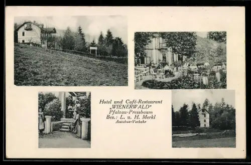 AK Pfalzau-Pressbaum, Hotel und Cafe-Restaurant Wienerwald, Inh. L. u. H. Merkl