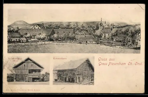 AK Pramet, Grosspiesenham, Stelzhammerhaus, Krämerhaus, Totalansicht