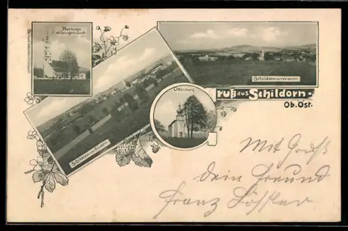 AK Schildorn /O. Ö., Ottenberg, Pfarrkirche mit Enzinger`s Gruft