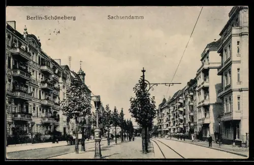 AK Berlin-Schöneberg, Partie am Sachsendamm