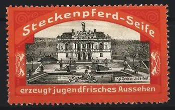 Reklamemarke Kgl. Schloss Unterhof, Steckenpferd-Seife, Schlossansicht