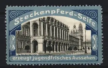 Reklamemarke München, Steckenpferd-Seife, Residenz München