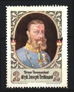 Reklamemarke Erzherzog Joseph Ferdinand, Porträt im Oval