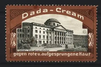 Reklamemarke Berlin, Dada-Cream, Gebäudeillustration
