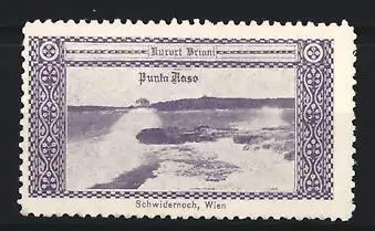 Reklamemarke Brioni, Punta Raso, Landschaftsansicht
