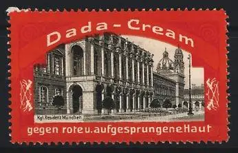 Reklamemarke München, Dada-Cream, Residenzgebäude