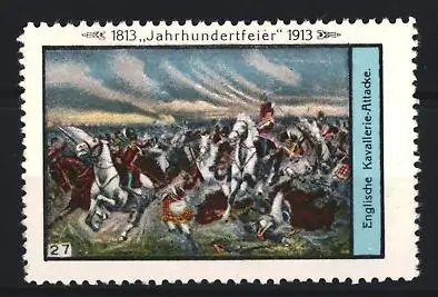 Reklamemarke 1813-1913, Jahrhundertfeier, Englische Kavallerie-Attacke