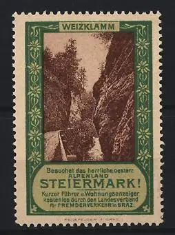 Reklamemarke Weizklamm, Steiermark, Naturkulisse