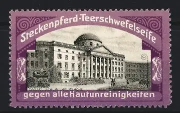 Reklamemarke Cassel, Steckenpferd-Teerschwefelseife, Schloss Wilhelmshöhe