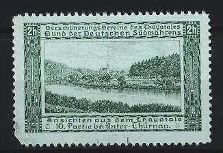 Reklamemarke Chayatal, Bund der Deutschen Südmährens, Partie bei Unter-Thürnau
