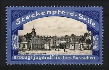 Reklamemarke Schloss Karlsruhe, Steckenpferd-Seife, Schlossansicht