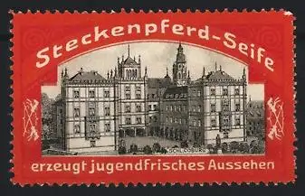 Reklamemarke Coburg, Steckenpferd-Seife, Schlossgebäude