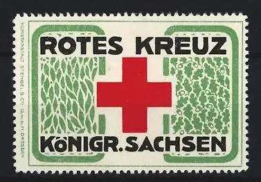 Reklamemarke Sachsen, Rotes Kreuz, rotes Kreuzsymbol