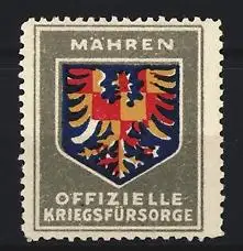 Reklamemarke Mähren, Offizielle Kriegsfürsorge, Wappen mit Adler