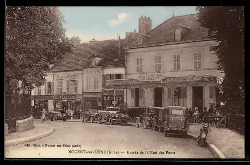 AK Nogent-sur-Seine /Aube, Entrée de la Rue des Ponts