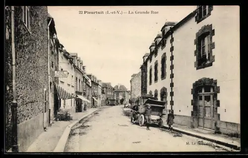 AK Pleurtuit /I.-et-V., La Grande Rue