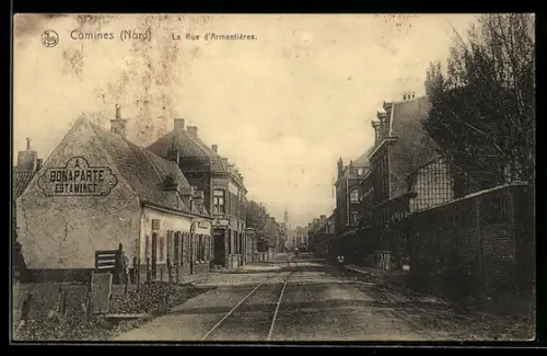 AK Comines /Nord, La Rue d`Armentieres
