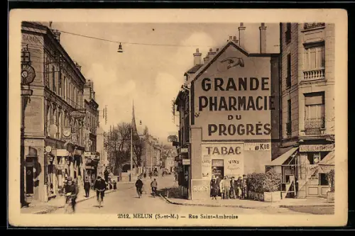 AK Melun /S.-et-M., Rue Saint-Ambroise