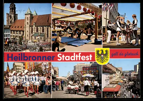 AK Heilbronn /Neckar, Heilbronner Stadtfest in den Fussgängerzonen Fleiner Strasse, Kirchbrunnen Strasse, Sülmer Strasse