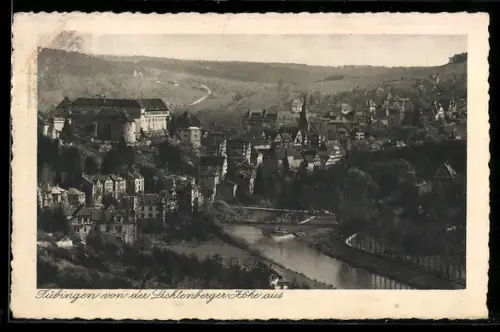 AK Tübingen, Blick von der Lichtenberger Höhe