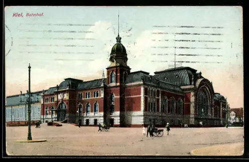 AK Kiel, Strasse vor dem Bahnhof
