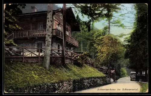 AK Schwarzburg, Gasthaus Schweizerhaus im Schwarzatal