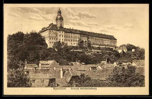 AK Rudolstadt, Schloss Heidecksburg in der Aussenansicht