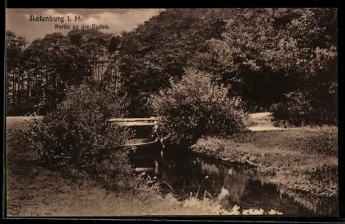 AK Rotenburg i. H., Flusspartie an der Rodau