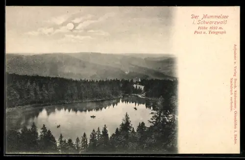 AK Mummelsee i. Schwarzwald, Totalansicht aus der Vogelschau