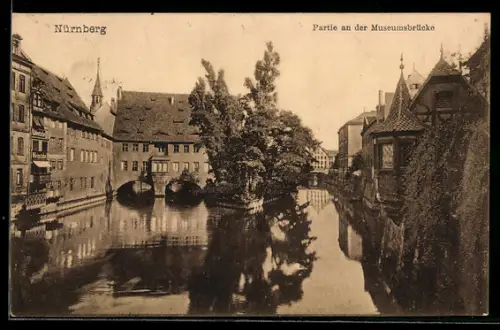 AK Nürnberg, Wasserpartie an der Museumsbrücke