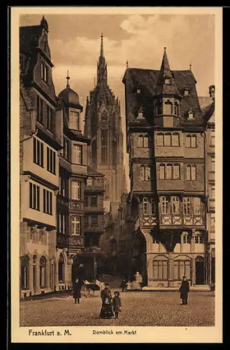 AK Alt-Frankfurt, Domblick am Markt, Zu den 12 Himmelszeichen, Der grosse Engel
