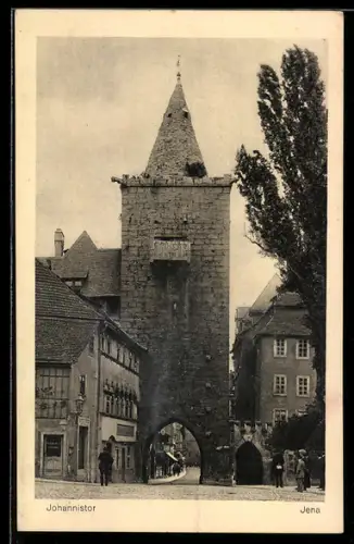 AK Jena, Johannistor mit Strassenpartie