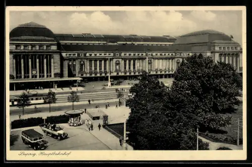 AK Leipzig, Blick zum Hauptbahnhof