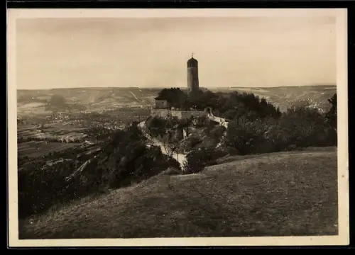 AK Jena, Fuchsturm mit Blick in das Saaltal