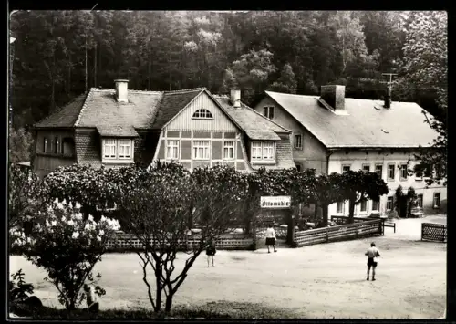 AK Bielatal bei Rosenthal, Ferienheim Ottomühle mit Strassenpartie