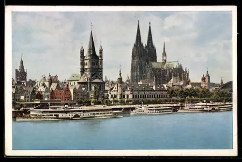AK Köln a. Rhein, St. Martinskirche und Dom
