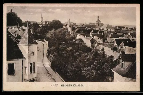 AK Kirchheimbolanden, Blick über die Dächer der Stadt