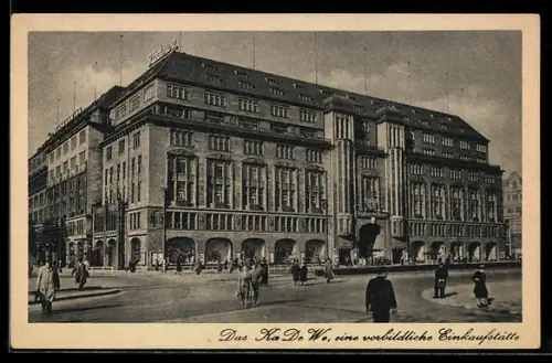 AK Berlin-Charlottenburg, Das KaDeWe eine vorbildliche Einkaufsstätte, Tauentzienstrasse