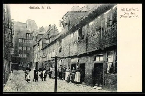 AK Alt-Hamburg, Eichholz Hof 58, Abbruchviertel