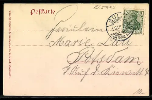 AK Sulz u. W., Gasthaus zum Rössel mit Strasse