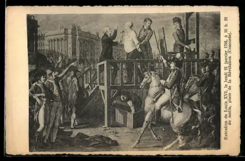 AK Exécution de Louis XVI en janvier 1793