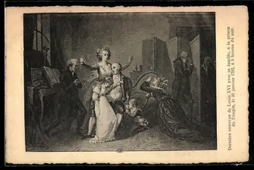 AK Dernière entrevue de Louis XVI avec sa famille à la prison du Temple