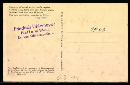 AK N.D. de Lorette, Ly Crypte, Ossements