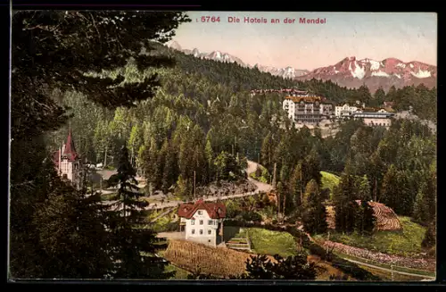 AK Mendelpass, Gli hotel tra le montagne e foreste