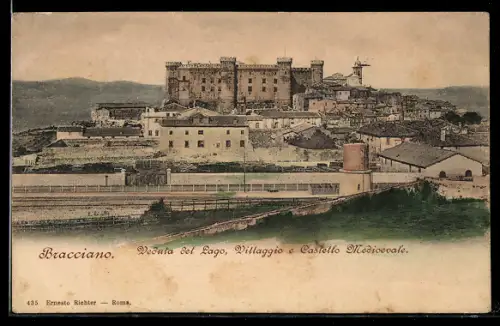 AK Bracciano, Veduta del Lago, Villaggio e Castello Medioevale
