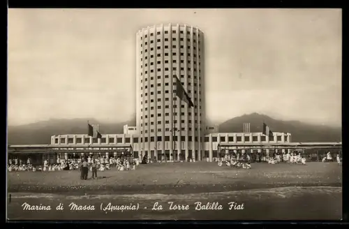 AK Marina di Massa /Apuania, La Torre Balilla Fiat