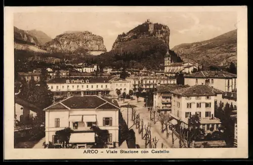 AK Arco, Viale Stazione con Castello