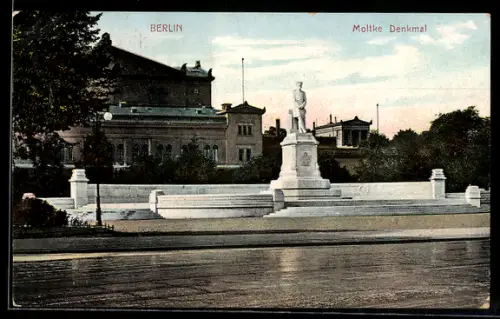 AK Berlin-Tiergarten, Moltke Denkmal