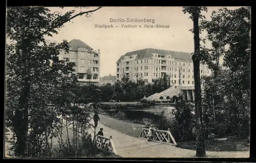 AK Berlin /Schöneberg, Stadtpark, Freiherr v. Stein-Strasse